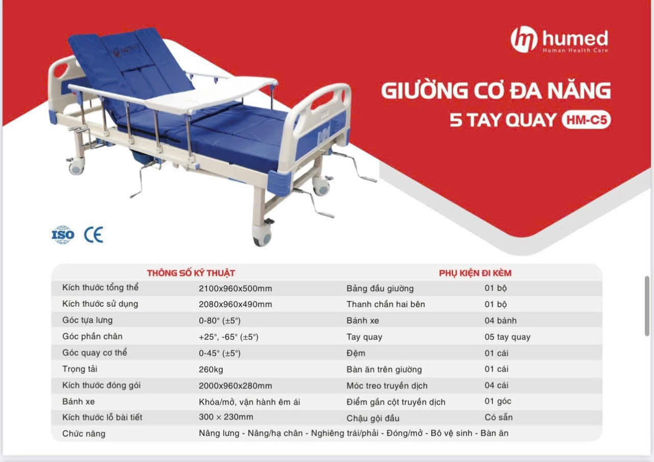 Giường Y Tế Humed HM-C5 Đa Chức Năng