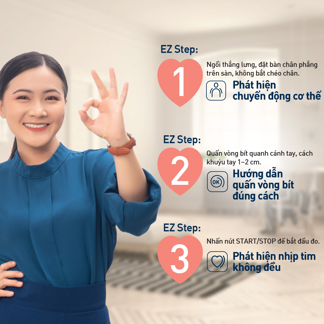 Máy đo huyết áp tự động EZ Super Lite | HEM-7090 - Ảnh 4