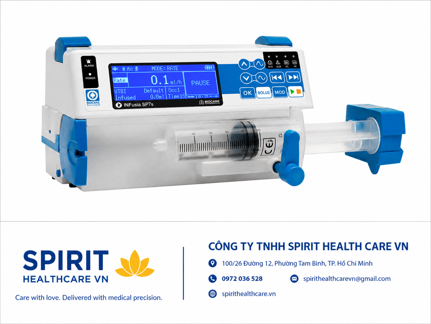 Bơm Tiêm Điện Infusia SP7s Chính Hãng Biocare