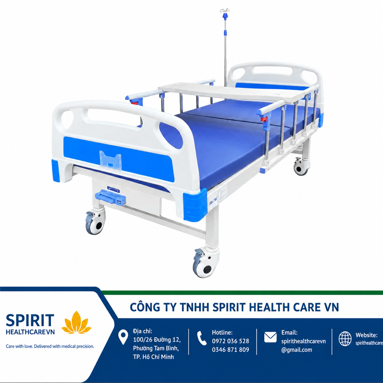 Giường bệnh 1 tay quay không bô BI01
