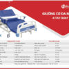 Giường bệnh nhân 4 tay quay đa năng Humed HM-C4 chính hãng, hỗ trợ nâng đầu, nâng chân, nghiêng người và bô vệ sinh, phù hợp chăm sóc người bệnh tại nhà, bệnh viện và phòng khám.