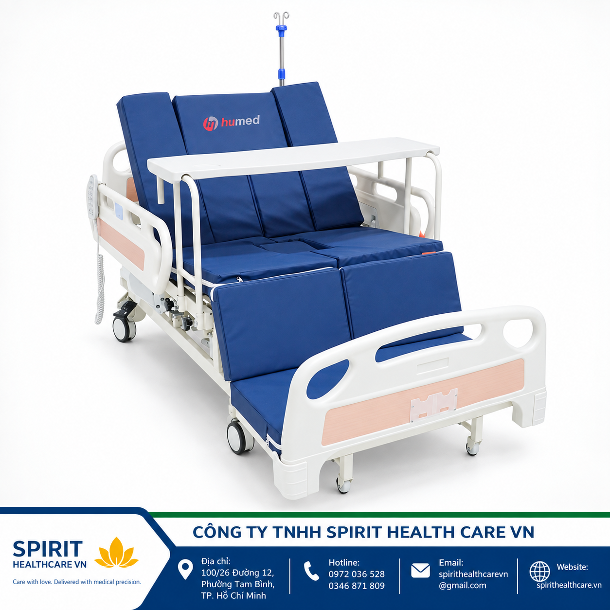 Giường Bệnh Nhân Chỉnh Điện Đa Năng Humed HM-E4 Chính Hãng – Spirit Health Care VN