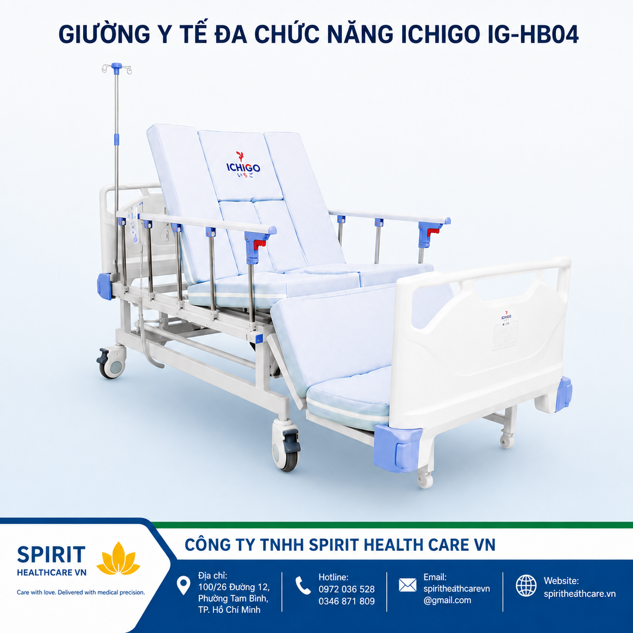 So Sánh Giường Y Tế Điện Ichigo IG-HB04E, IG-HB05E Và IG-HB07E