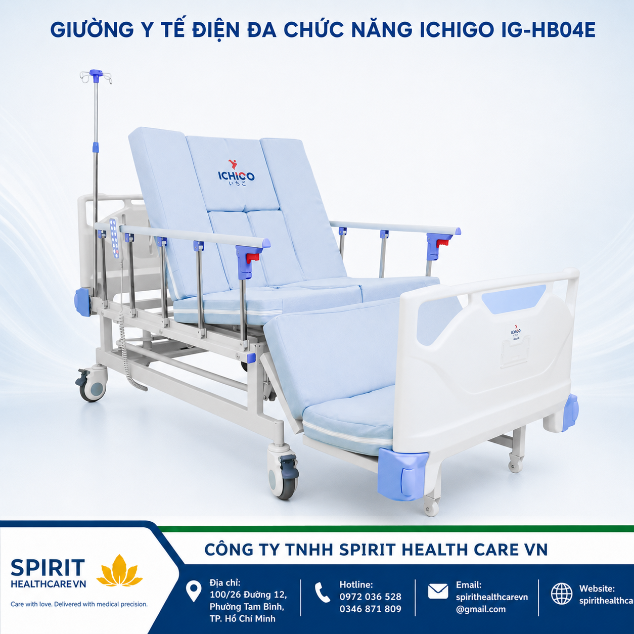 Giường Y Tế Điện Đa Chức Năng Ichigo IG-HB04E Chính Hãng