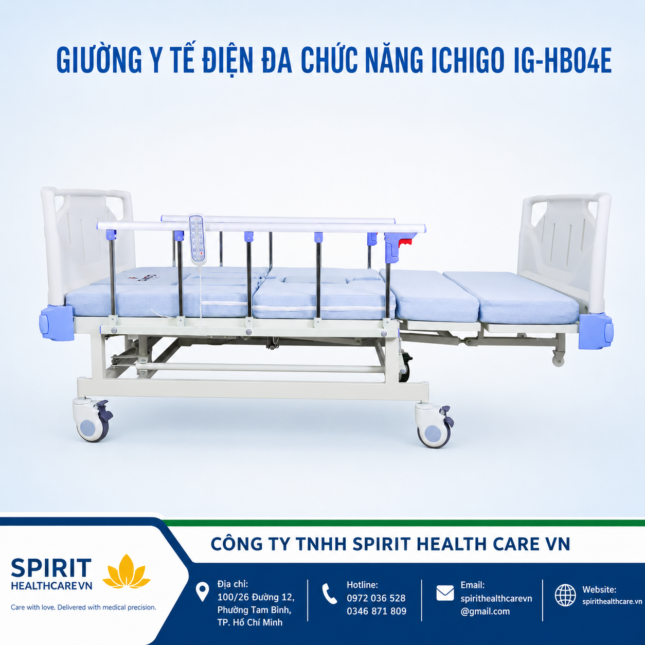 Giường Y Tế Điện Đa Chức Năng Ichigo IG-HB04E Chính Hãng - Ảnh 5