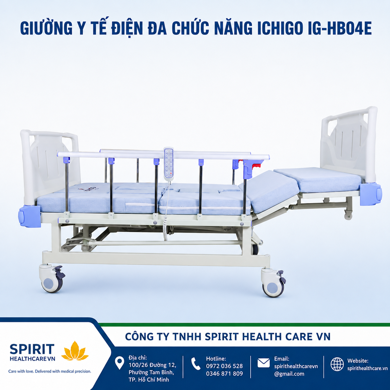Giường Y Tế Điện Đa Chức Năng Ichigo IG-HB04E Chính Hãng - Ảnh 3