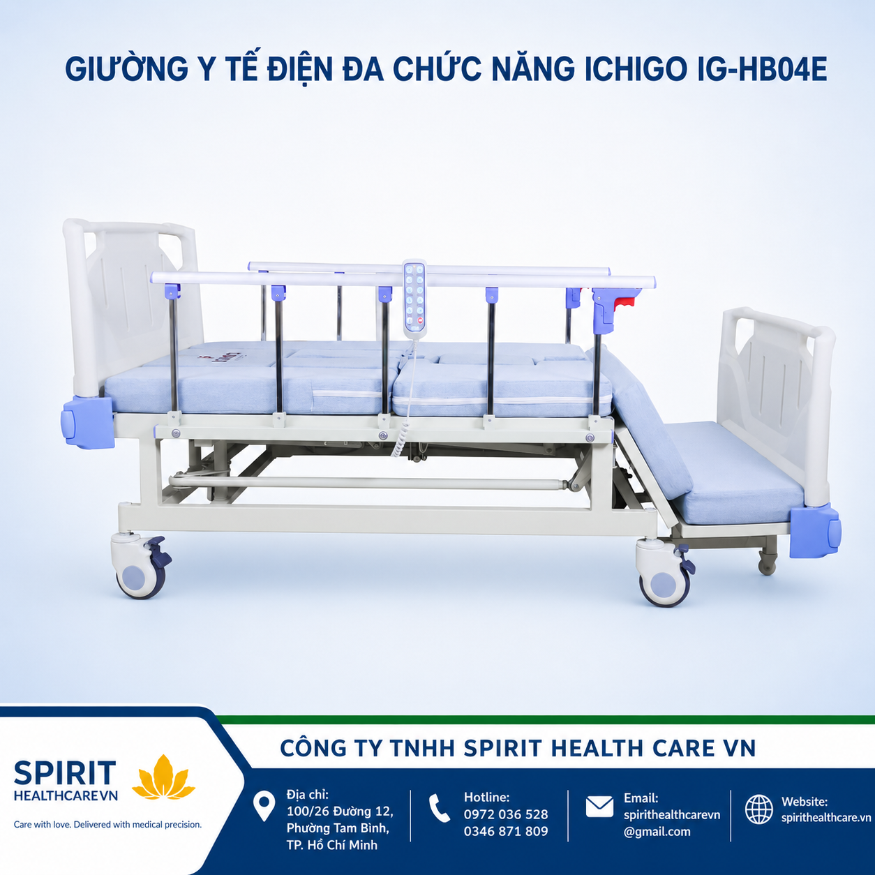 Giường Y Tế Điện Đa Chức Năng Ichigo IG-HB04E Chính Hãng - Ảnh 2