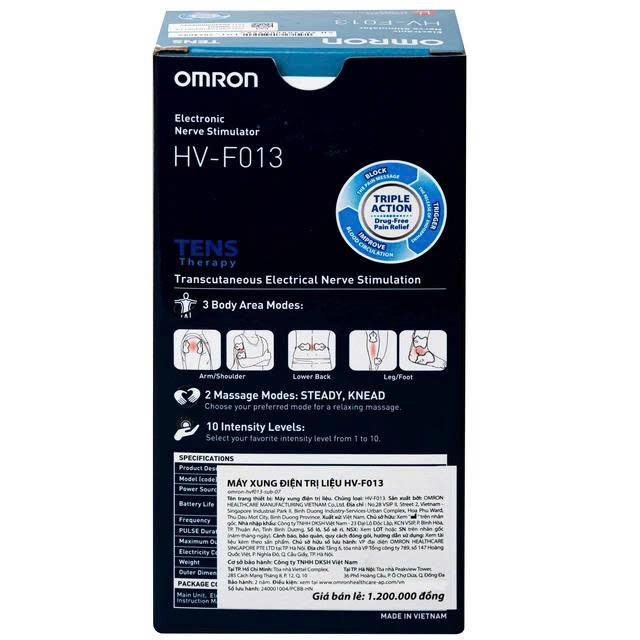 Máy Massage Xung Điện Trị Liệu Omron HV-F013 Chính Hãng Nhật Bản - Ảnh 4