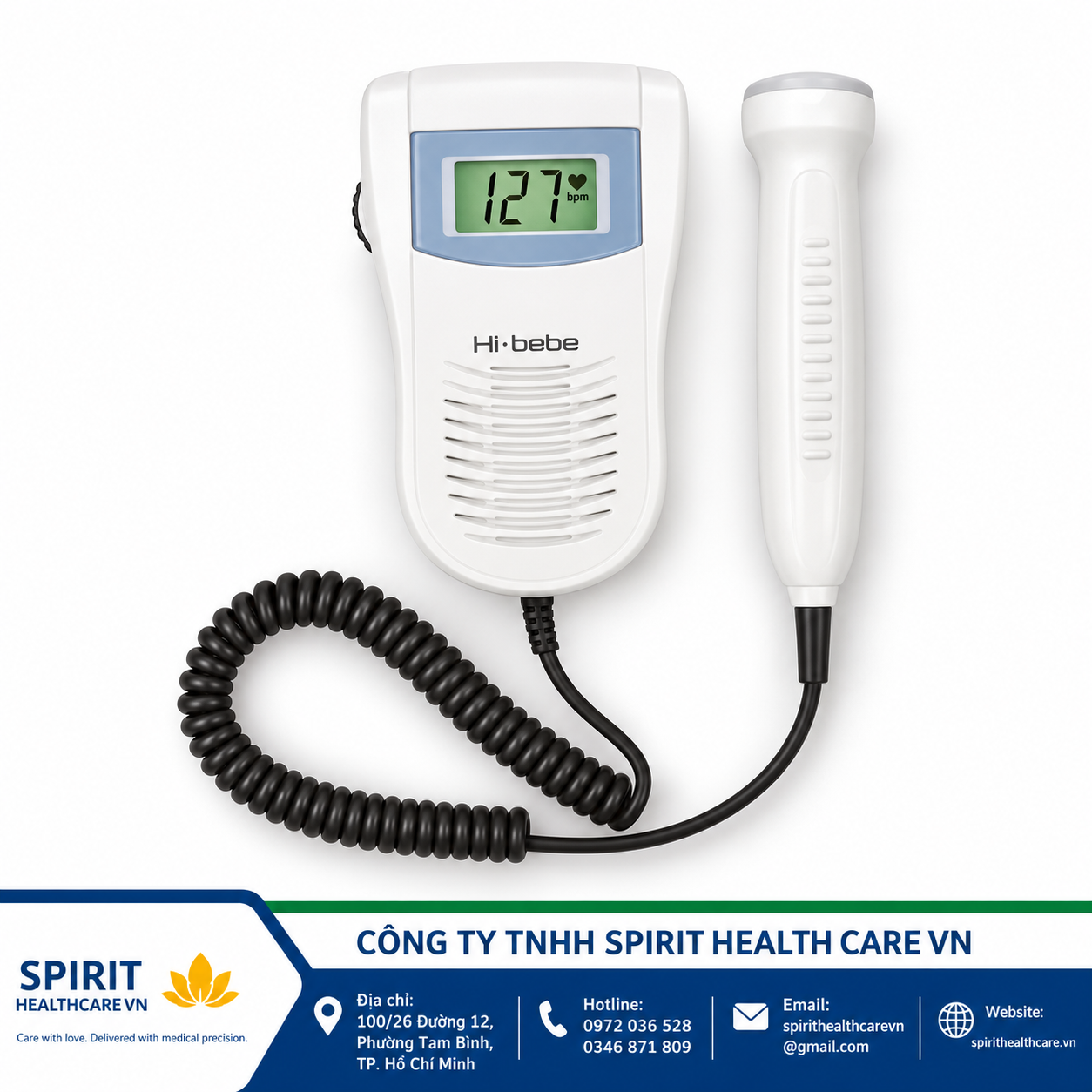 Máy Nghe Doppler Tim Thai Cầm Tay Bistos BT-200L (Fetal Doppler)