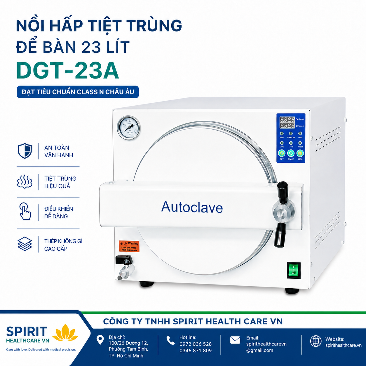 Nồi hấp tiệt trùng  23 lít DGT-23A