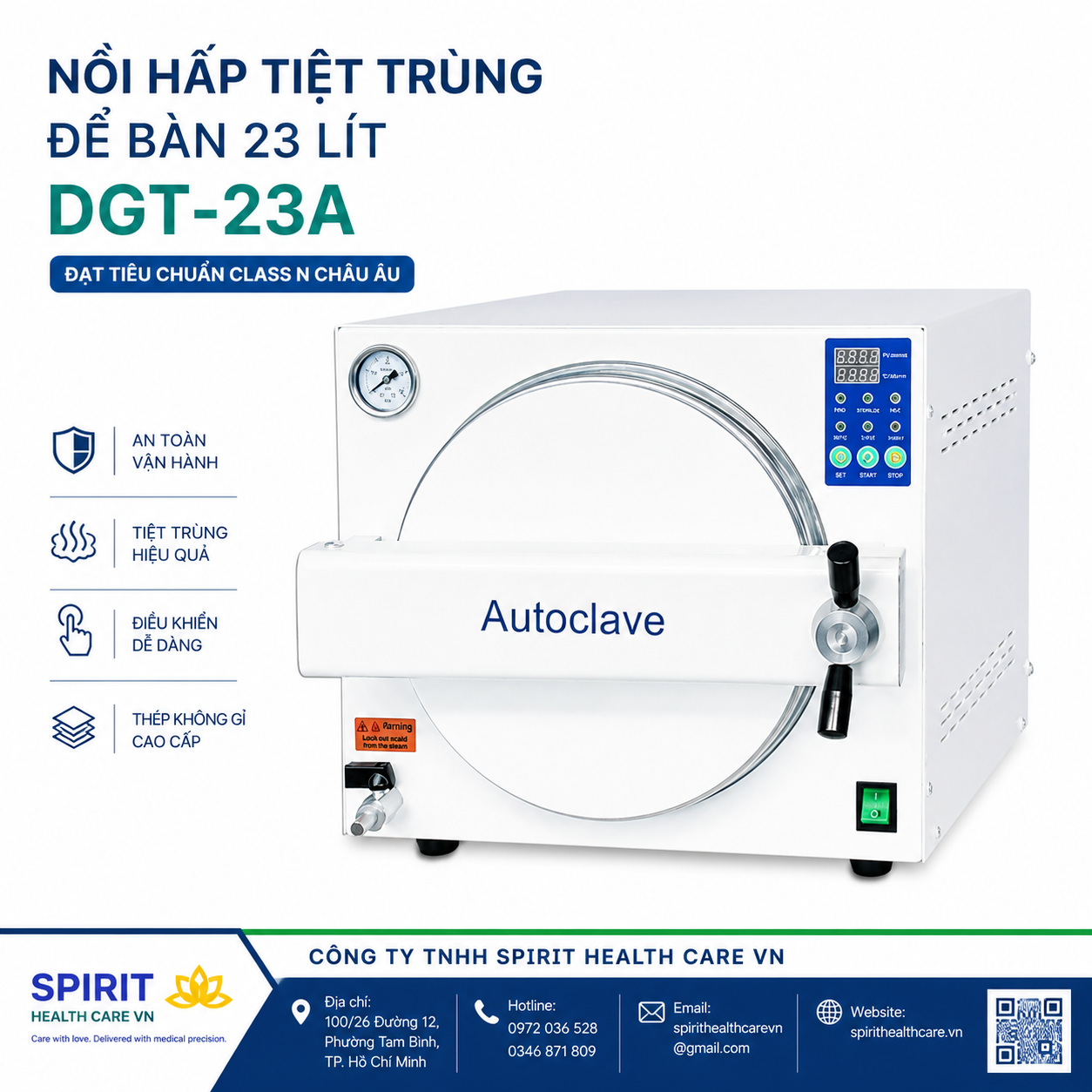 Nồi hấp tiệt trùng  23 lít DGT-23A