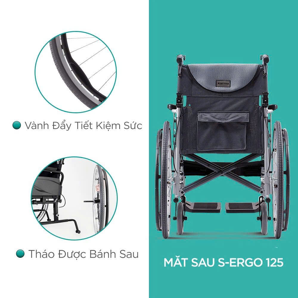 Xe Lăn Karma S-Ergo 125 Chính Hãng | Xe Lăn Công Thái Học Cao Cấp - Ảnh 5
