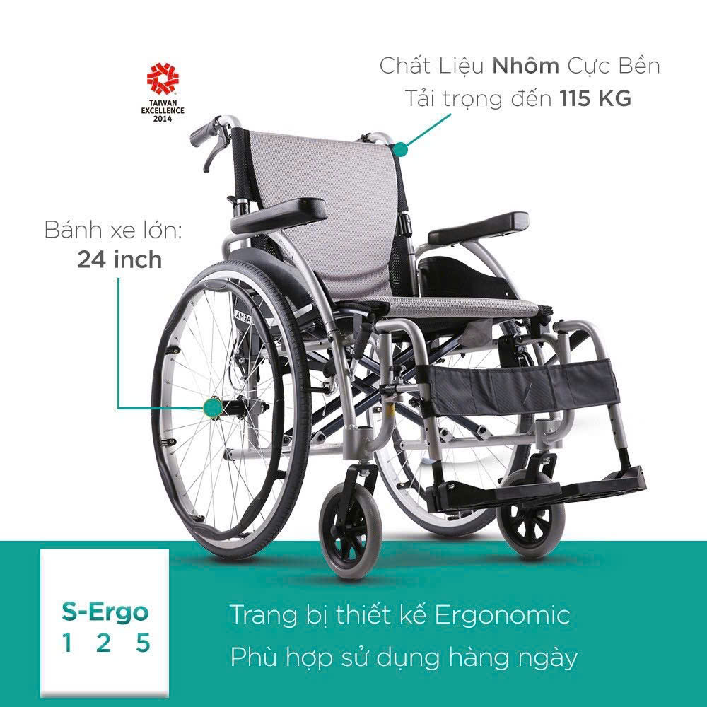 Xe Lăn Karma S-Ergo 125 Chính Hãng | Xe Lăn Công Thái Học Cao Cấp - Ảnh 7