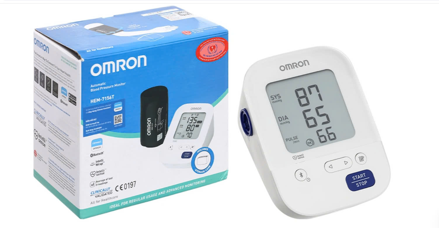 Máy đo huyết áp bắp tay tự động Bluetooth OMRON HEM-7156T - Ảnh 2