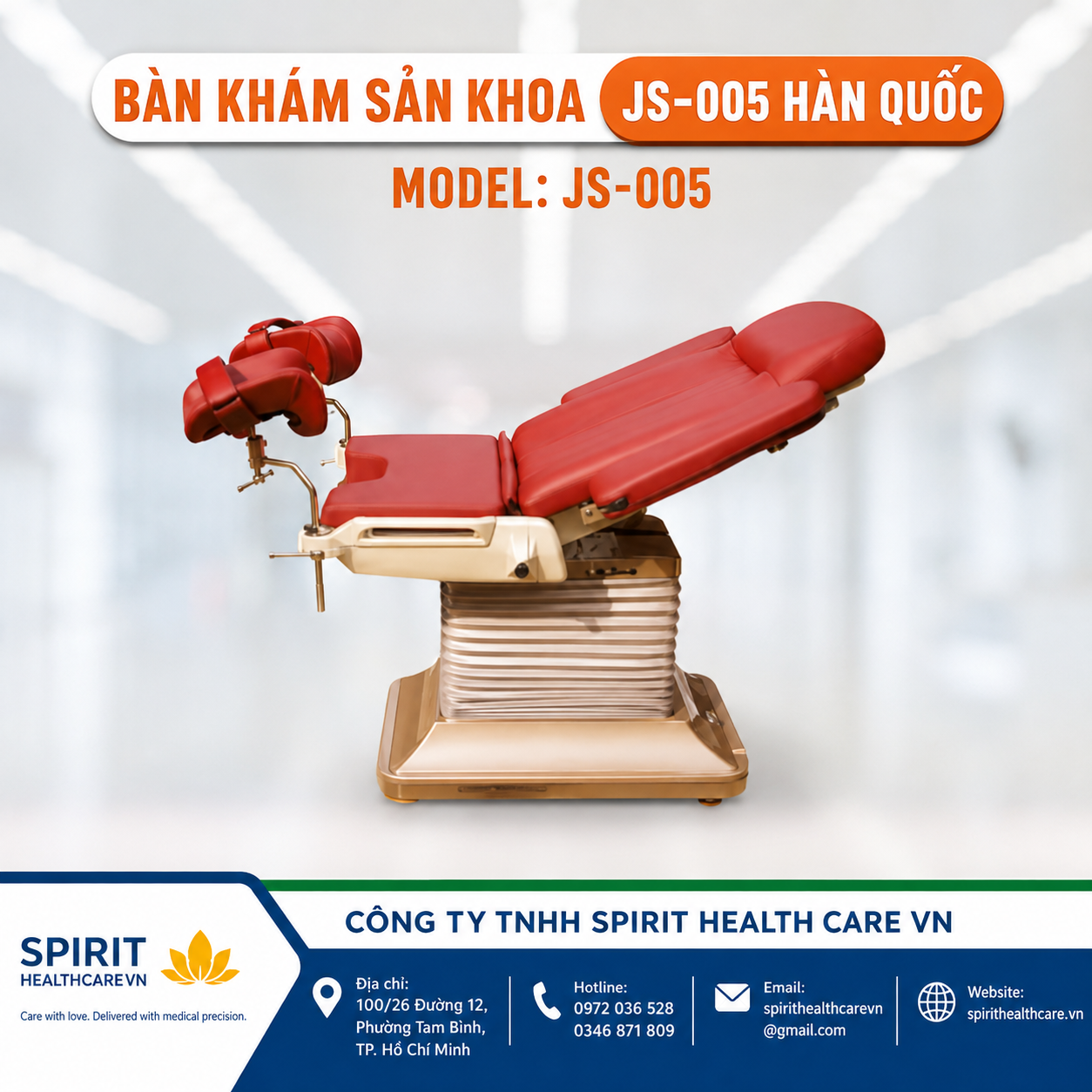 Bàn Khám Sản Khoa JS-005 Jinsol Chính Hãng Hàn Quốc - Ảnh 2