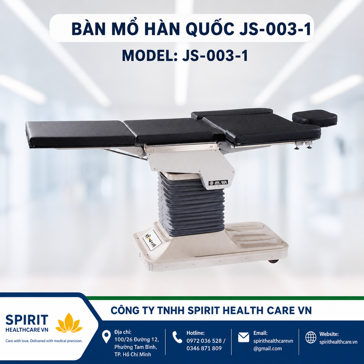BÀN MỔ ĐIỆN THỦY LỰC JS-003-1 JINSOL HÀN QUỐC - Ảnh 4