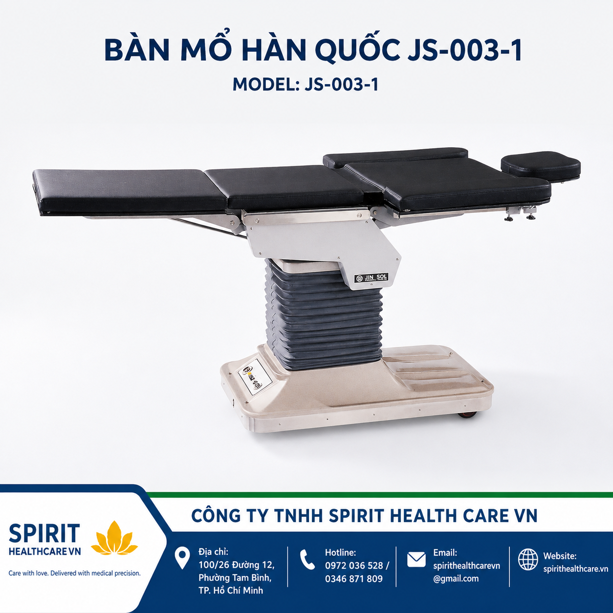 BÀN MỔ ĐIỆN THỦY LỰC JS-003-1 JINSOL HÀN QUỐC