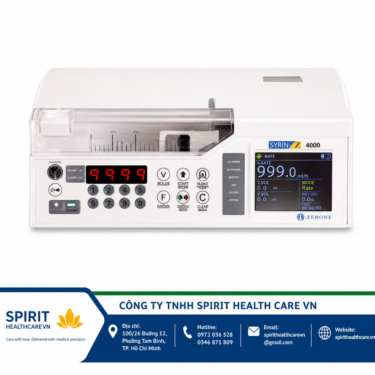 Bơm Tiêm Điện Tự Động SYRIN-Z 4000 Zerone – Hàn Quốc