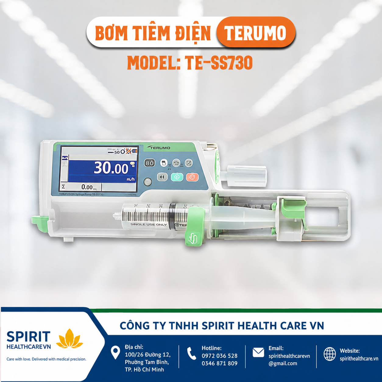 Bơm Tiêm Điện Terumo TE-SS730 Chính Hãng Nhật Bản - Ảnh 2