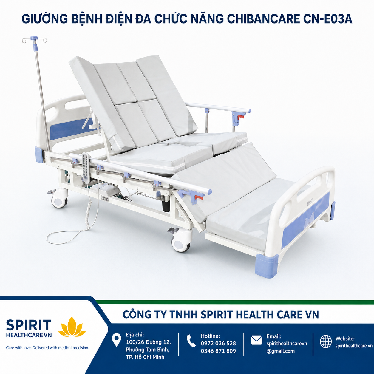 Giường Bệnh Điện Đa Chức Năng Chibancare CN-E03A