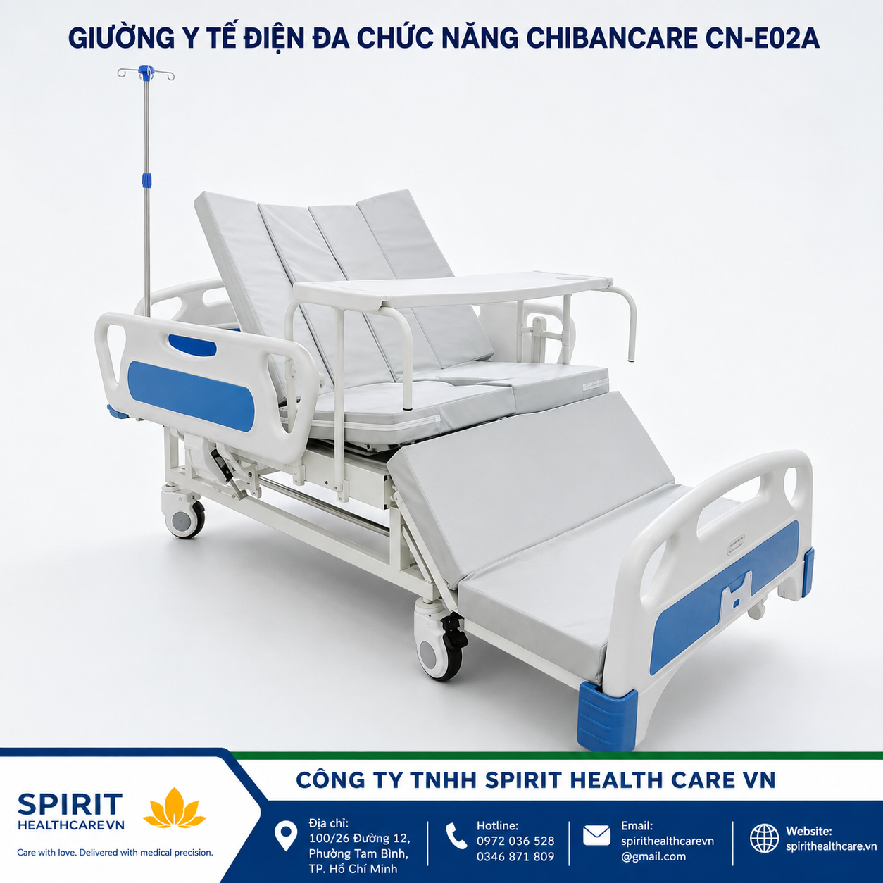 Giường y tế điện đa chức năng Chibancare CN-E02A