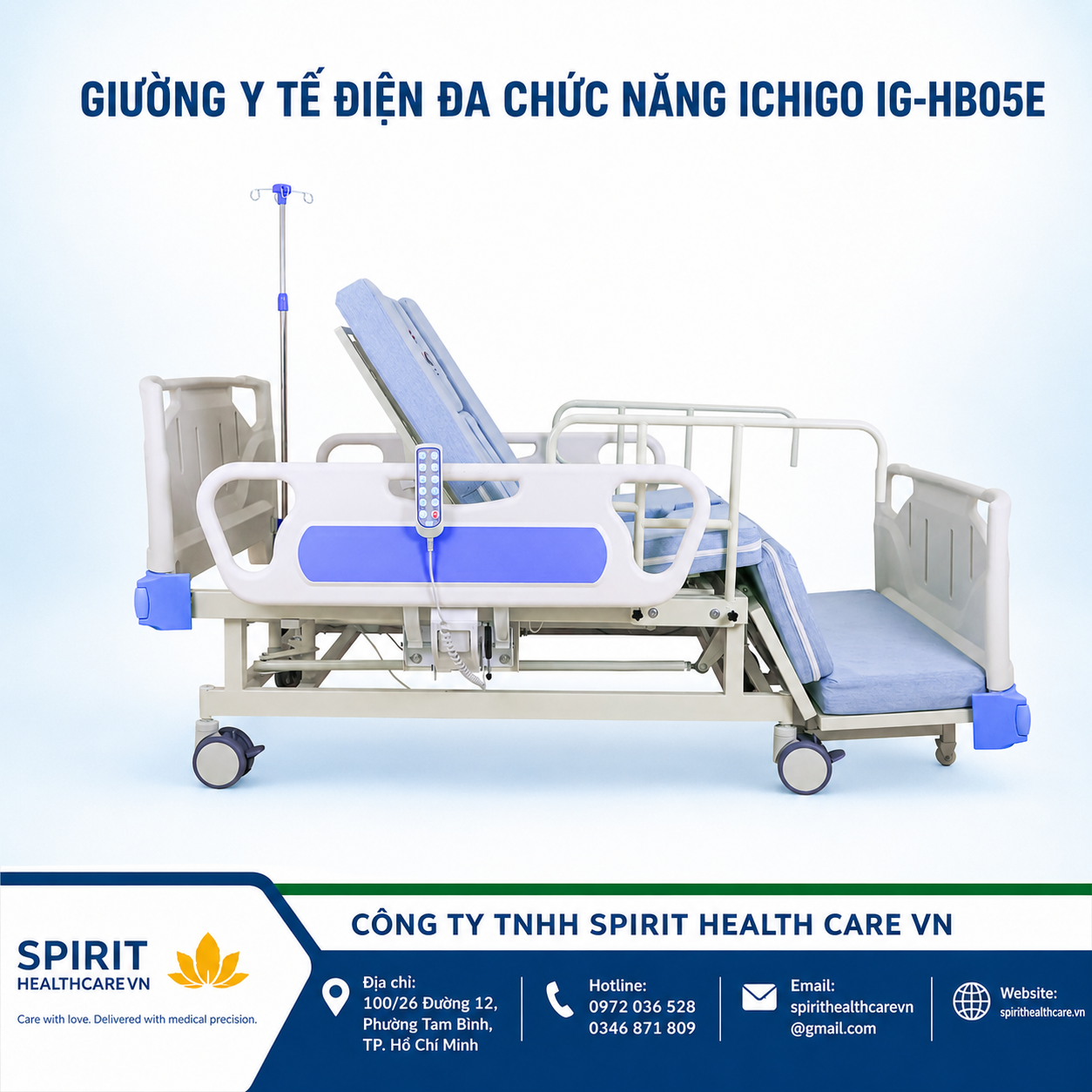 Giường Y Tế Điện Đa Chức Năng Ichigo IG-HB05E Chính Hãng - Ảnh 6