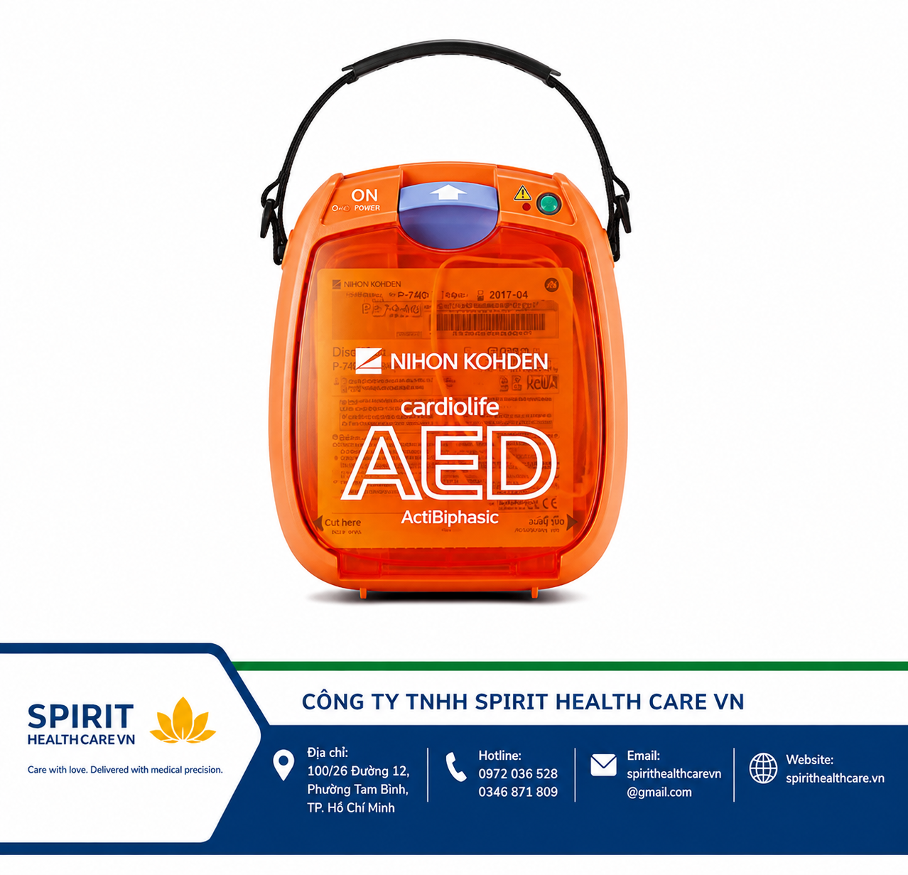 Máy Phá Rung Tim Tự Động Nihon Kohden AED-3100 Chính Hãng Nhật Bản