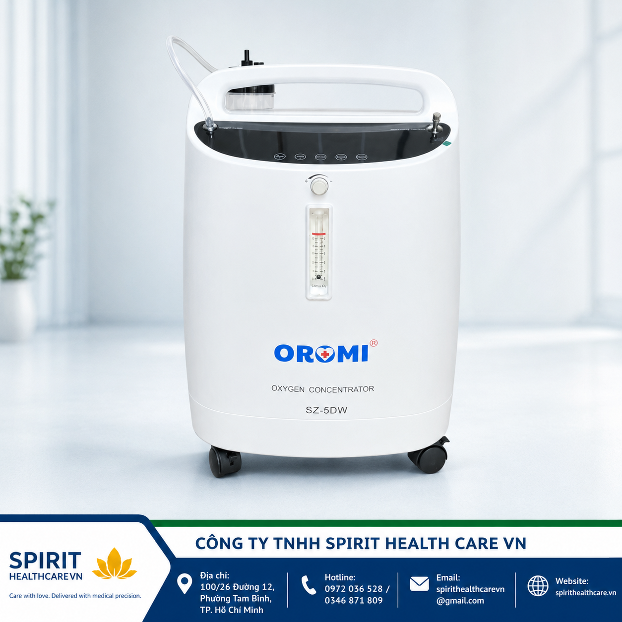 Máy Tạo Oxy Oromi 5L SZ-5DW Có Xông Khí Dung – Bảo Hành 12 Tháng
