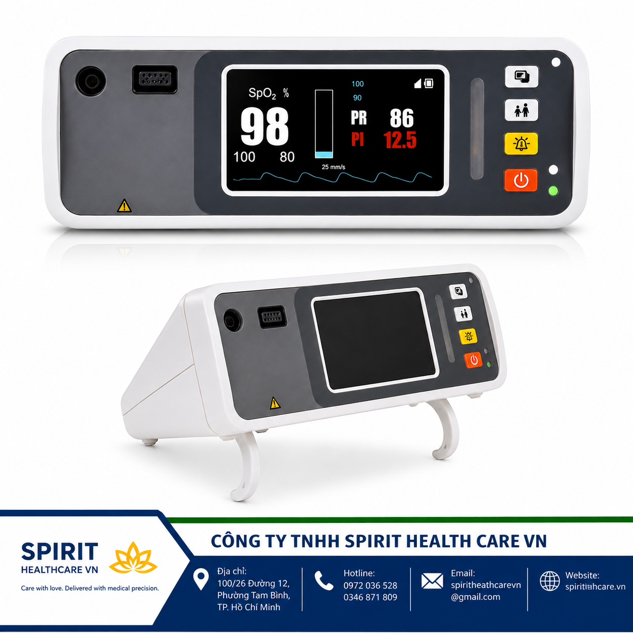 Máy Theo Dõi Bệnh Nhân 3 Thông Số Bistos BT-720 Chính Hãng Hàn Quốc