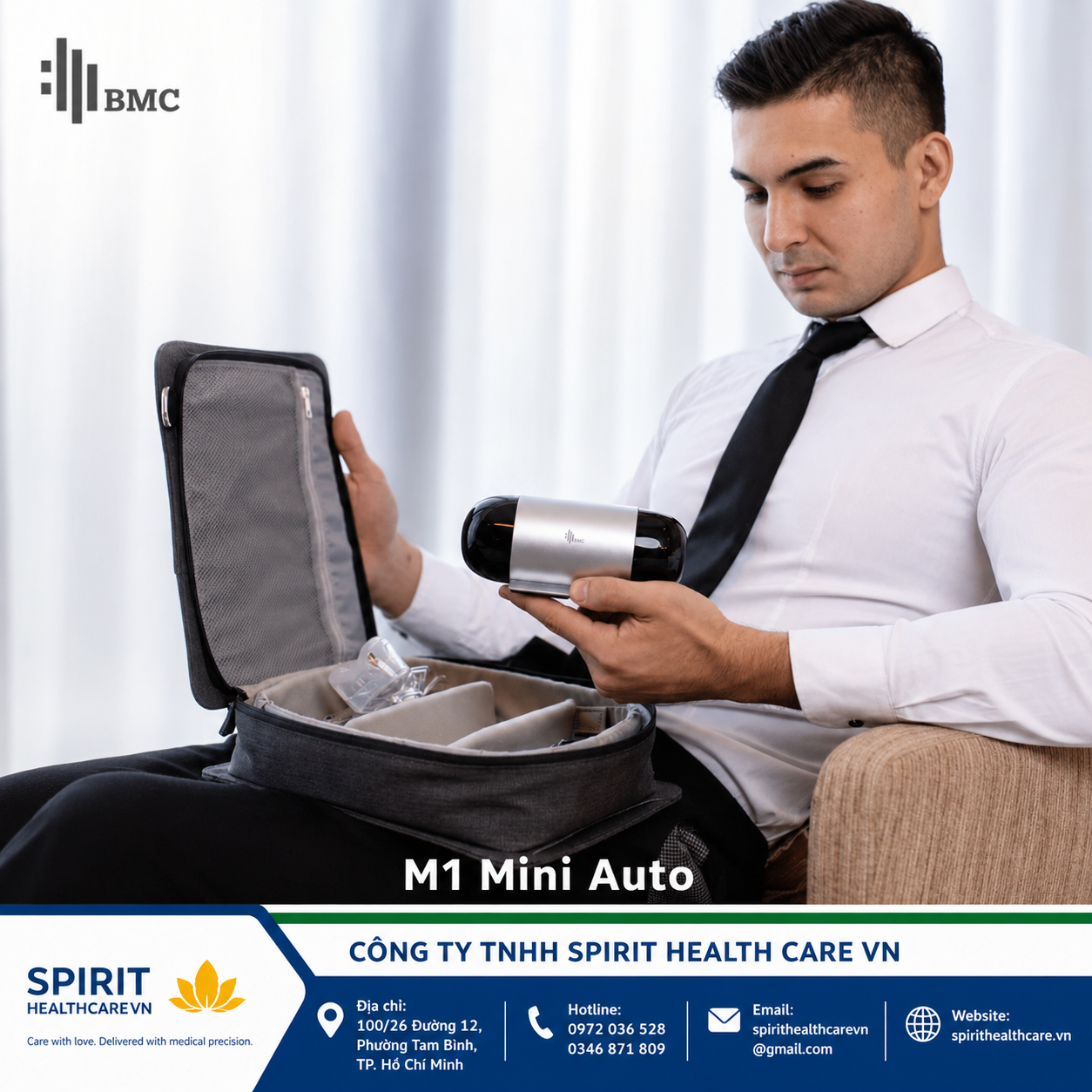 Máy Thở CPAP BMC M1 Mini Auto Nhỏ Gọn Cho Du Lịch - Ảnh 7
