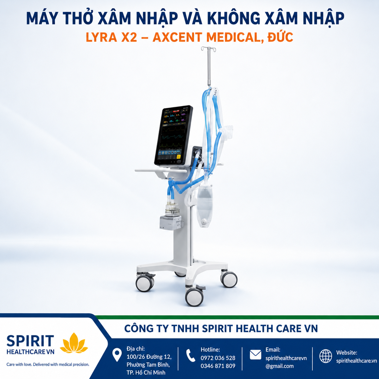 Máy Thở Lyra X2 Xâm Lấn Và Không Xâm Lấn