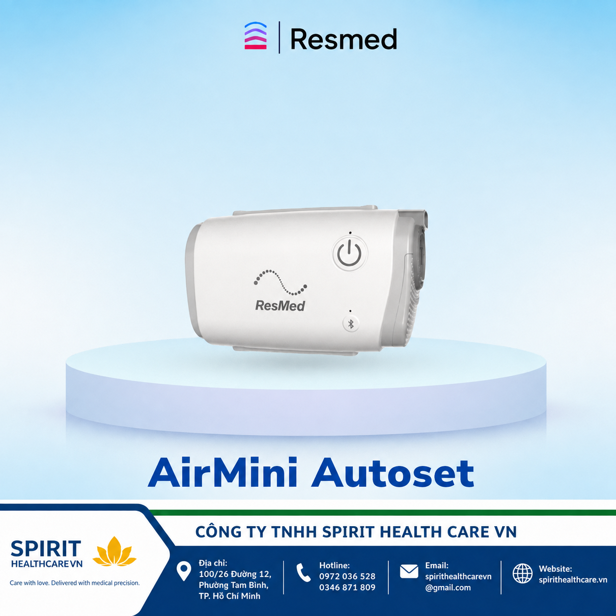 Máy Trợ Thở ResMed AirMini AutoSet Nhỏ Gọn