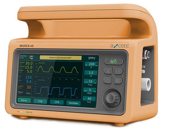 Máy Thở Cấp Cứu Di Động Axcent Medical Musca X2 – Đức