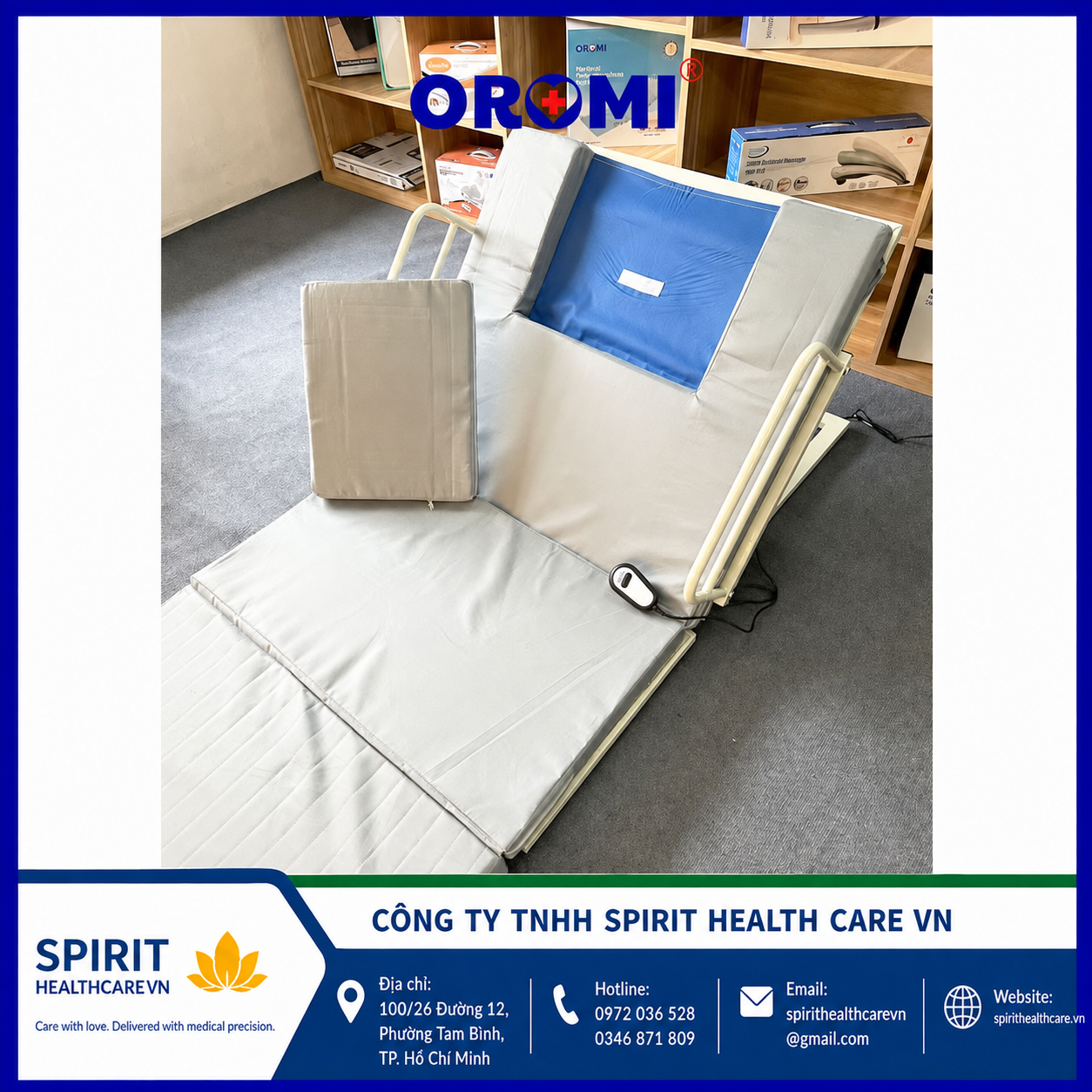 Tựa lưng điện Oromi TLD-2026 có thanh chắn - Ảnh 2