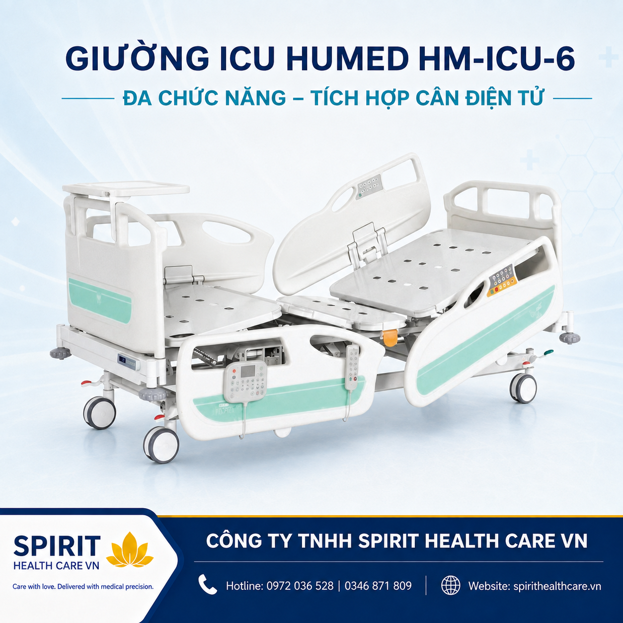 Giường ICU Humed HM-ICU-6 Đa Chức Năng Có Cân Điện Tử